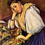 Young Italian Girl Resting on Her Elbow art print by Paul Cezanne (1896)