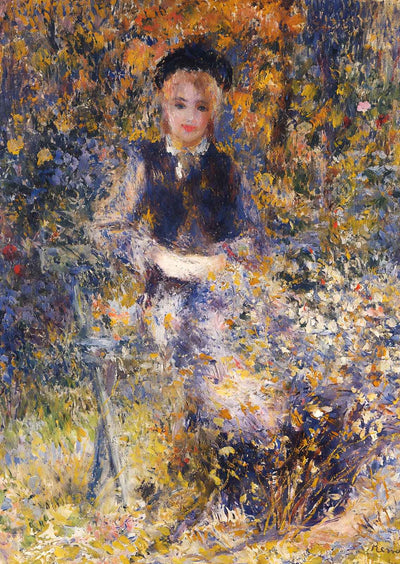 Young Woman on a Bench 1875 by Pierre-Auguste Renoir Art Print (6 Sizes)
