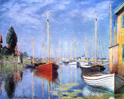 Yachts at Argenteuil Painting by Claude Monet 8x10" Art Print