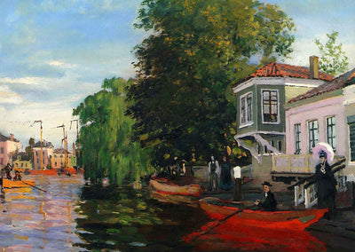 Zaan at Zaandam 1871 Painting by Claude Monet Art Print (6 Sizes)