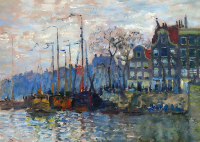 Zaandam, The Dike Fine Art Print 1874 Painting by Claude Monet (6 Sizes)