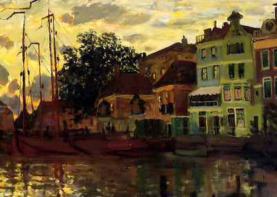 Zaandam, The Dike, Evening Fine Art Print 1871 by Claude Monet (6 Sizes)