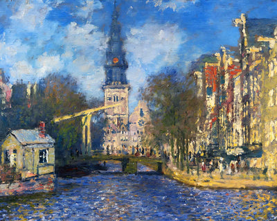 Zuiderkerk in Amsterdam art print by Claude Monet (1874)