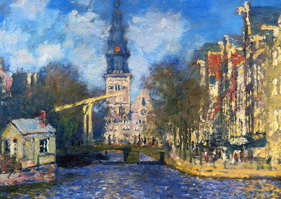 Zuiderkerk in Amsterdam Art Print 1874 Painting by Claude Monet (6 Sizes)
