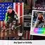 Americana Personalized Kid's Card - Your Kid or Teen's Photo - Custom Holographic American Flag Custom Sports Card Gift for Teen or Dad