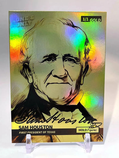 1/1 SAM HOUSTON Card (Holographic Gold Signature!) GleeBeeCo 2023 #SMFR-G *RARE*