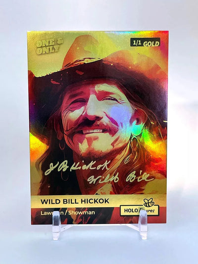 1/1 Wild Bill Hickok Card, Signature Gold, 2024 GleeBeeCo Holo Figures #WBLA-G