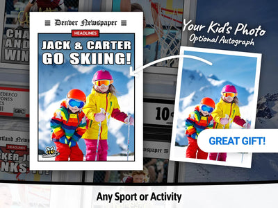 Headlines Custom Trading Card - News-themed Sports Card with Your Kid's Photo - Fun Novelty Gift for Teen, Dad, Grandparents