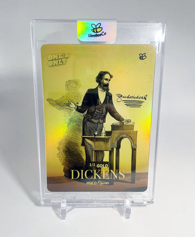 1/1 2024 GleeBeeCo CHARLES DICKENS Public Reading ENCASED HoloGold Card ONE MADE