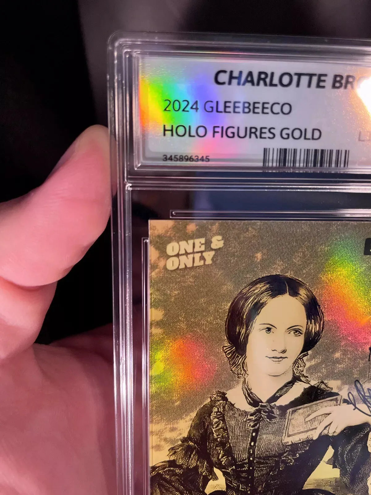 1/1 2024 GleeBeeCo CHARLOTTE BRONTE Jane Eyre Holo GOLD Card ONE MADE *Rare*