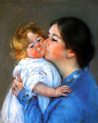 A Kiss for Baby Anne Painting by Mary Cassatt 8x10" Art Print - Premium Quality