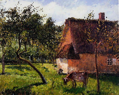 A Field in Varengeville Painting by Camille Pissarro 8x10" Art Print - Acid Free