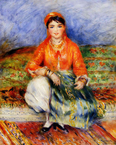 Algerian Girl Painting by Pierre-Auguste Renoir 8x10" Art Print (High Quality)