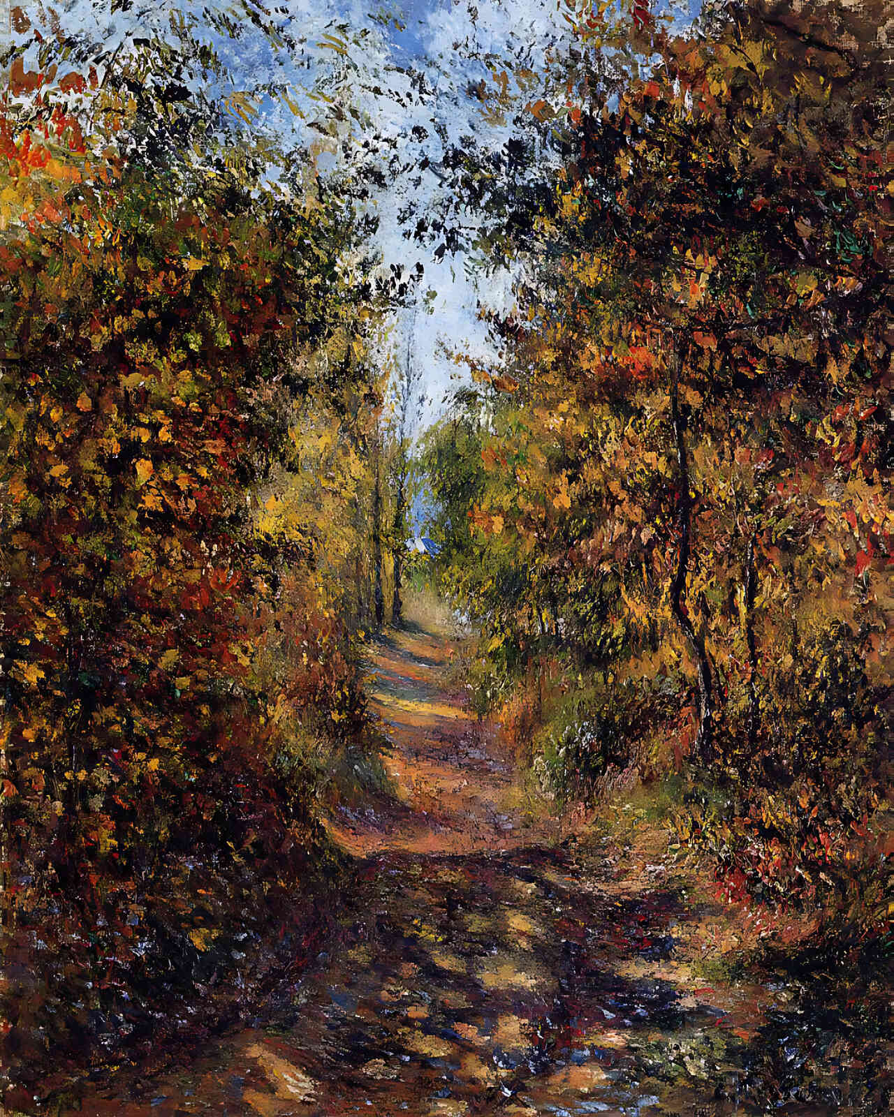 A Path in the Woods, Pontoise Painting by Camille Pissarro 8x10" Art Print