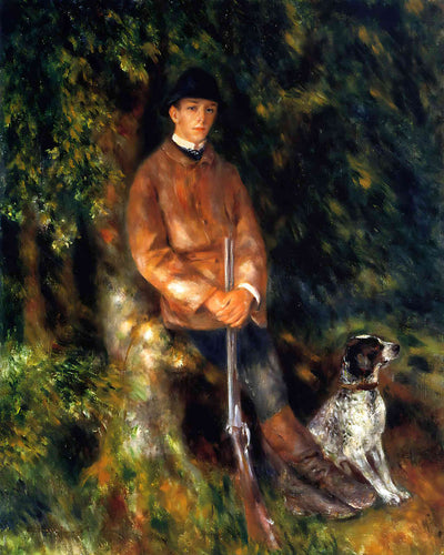 Alfred Berard and His Dog Painting by Pierre-Auguste Renoir 8x10" Art Print