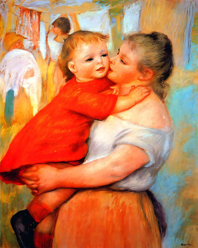 Aline and Pierre Painting by Pierre-Auguste Renoir 8x10" Art Print - Restored