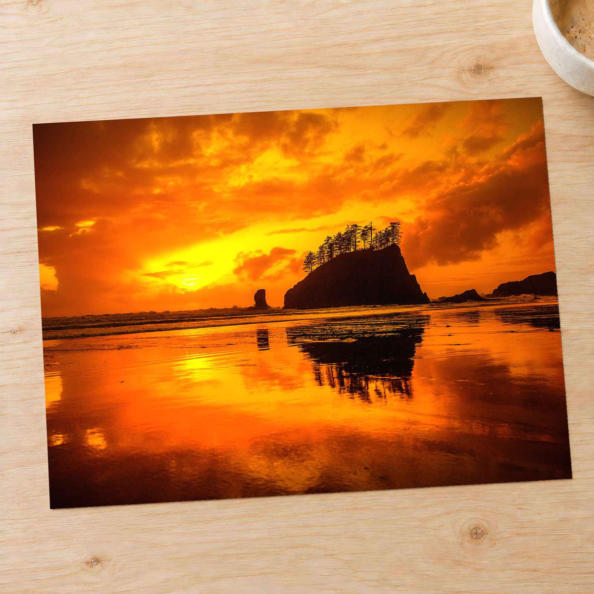 Rock Island Blazing Sunset by Joshua Earle Photo Print Wall Decor