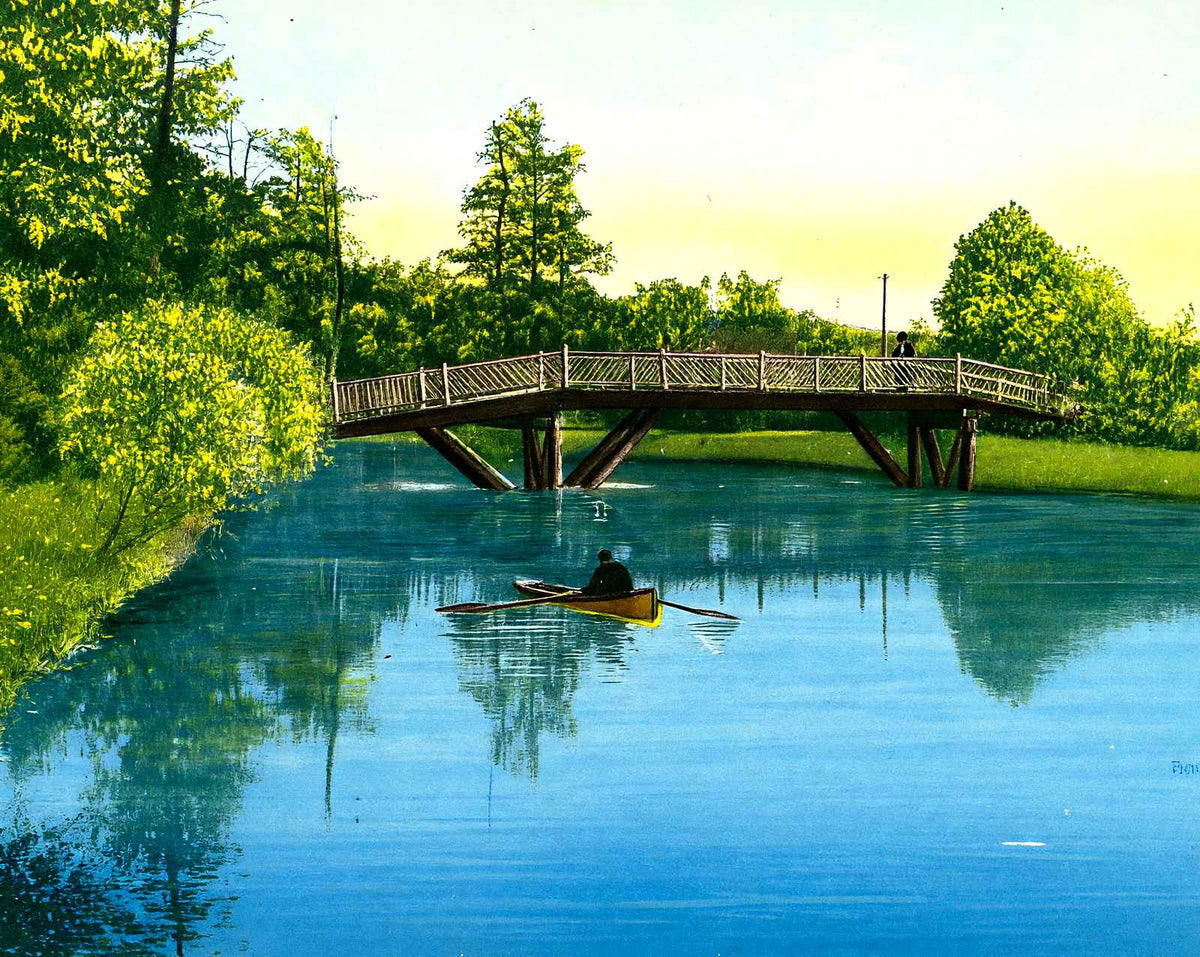 Rustic Bridge, Lakemont Park, Altoona 1906 vintage print
