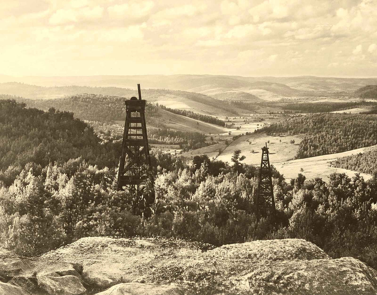 Four-Mile Valley from Rock City, Bradford PA vintage photo print