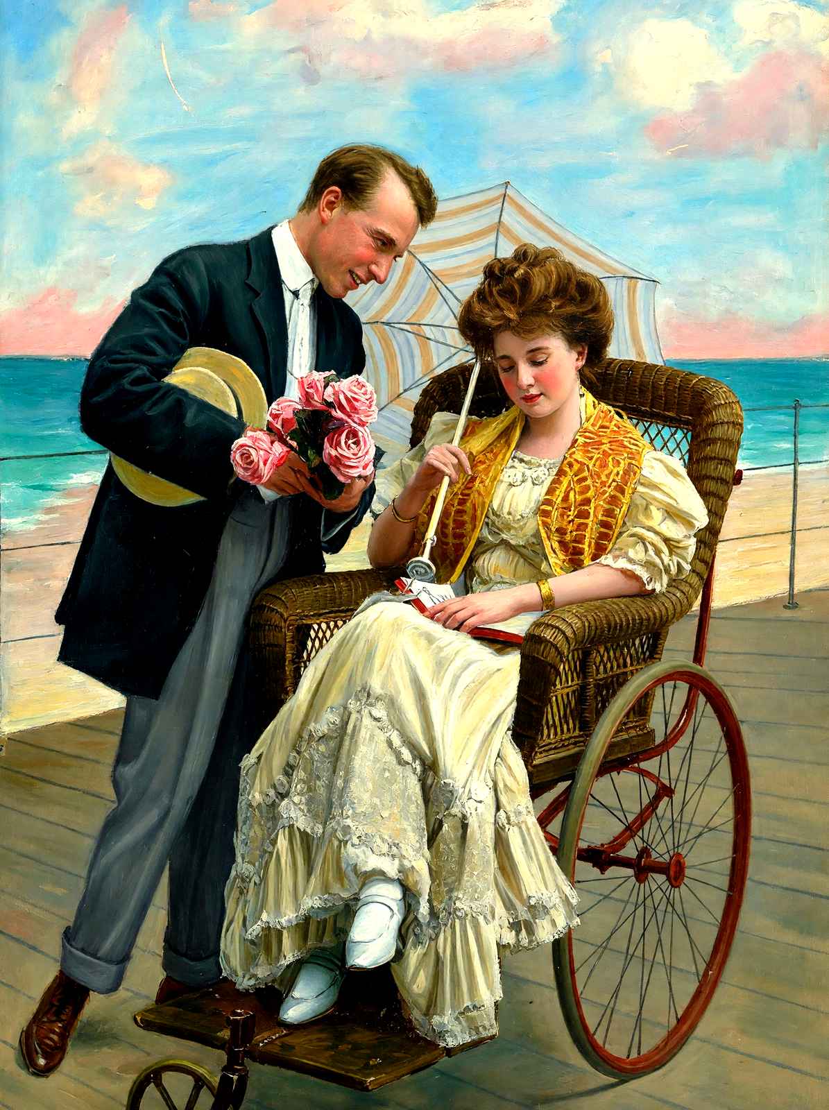 A Strategic Move, Atlantic City, NJ in 1907 art print