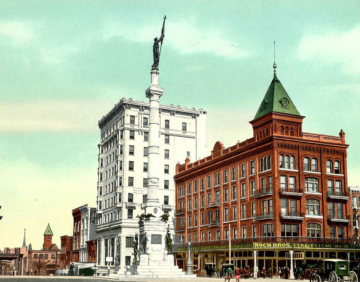 Allentown National Bank, PA in 1907 vintage print