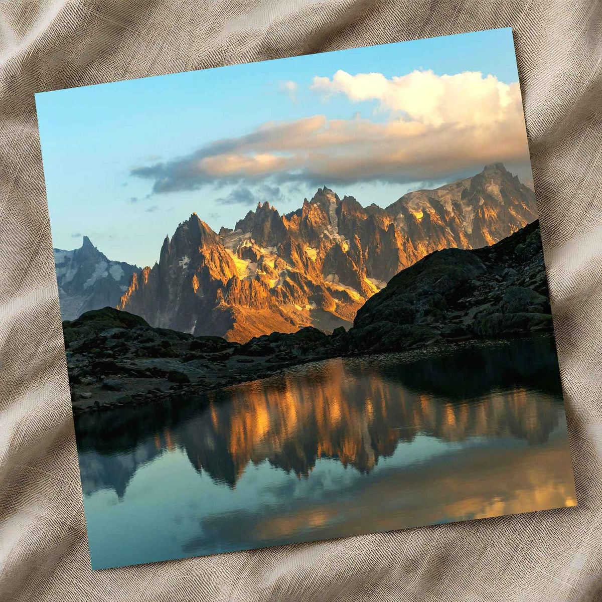 French Alps with Lake in Chamonix by Daniel J. Schwarz Photo Print Wall Decor