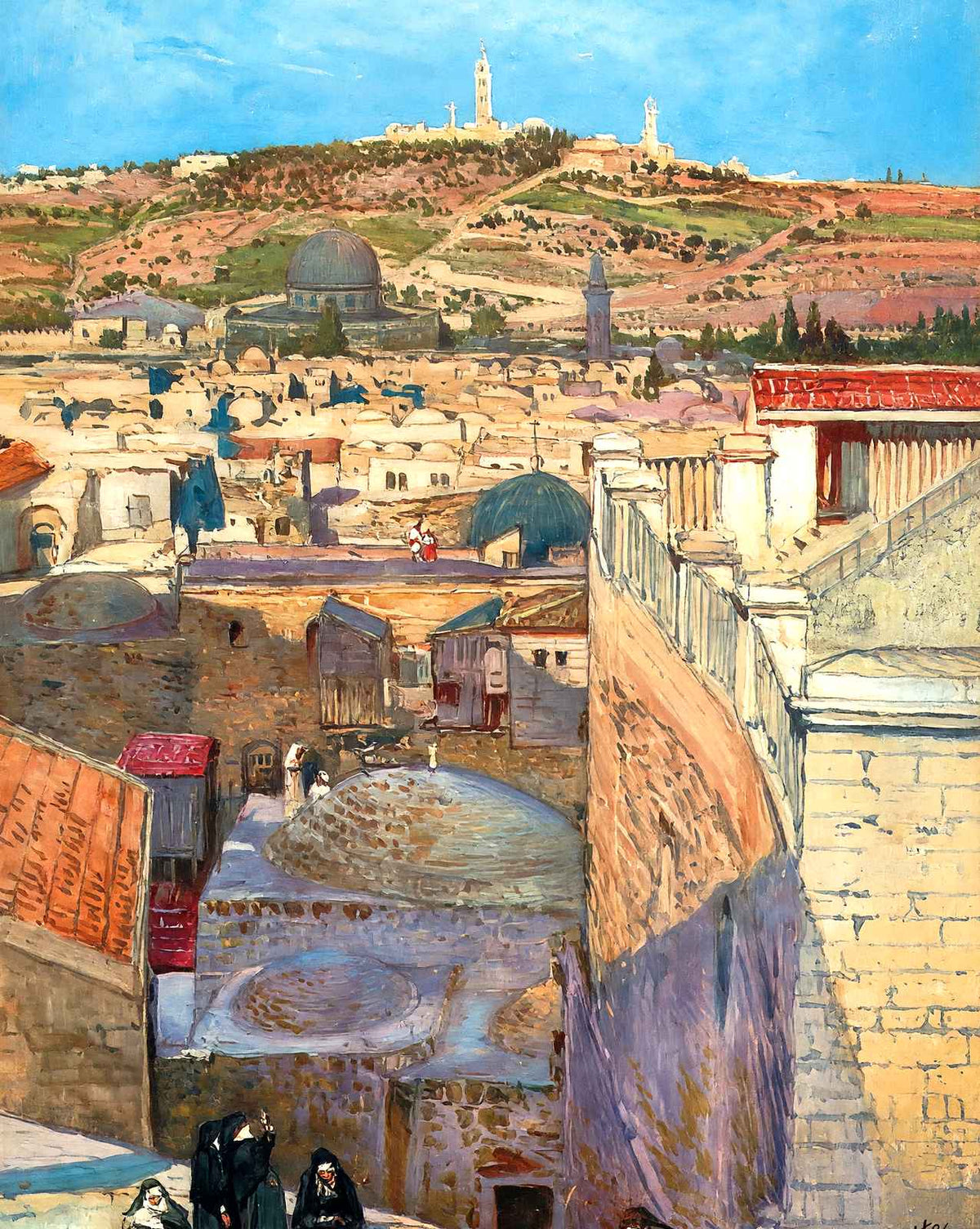 Mount of Olives from Mount Zion, Jerusalem art print