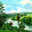 Sheboygan River, Sheboygan, WI in 1907 art print