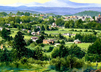 Ewarts Hill, Hendersonville, NC in 1907 painting