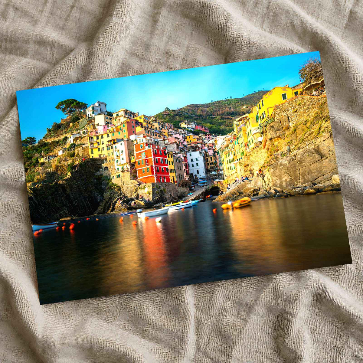 Harbor in Riomaggiore, Italy Photo Print Wall Decor