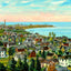 North Point on Lake Michigan, Sheboygan, WI painting