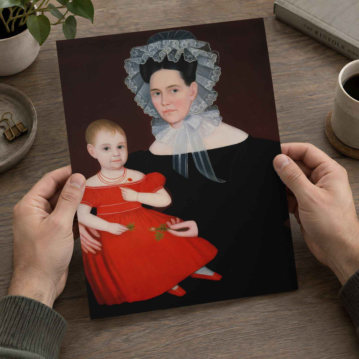 Mrs. Mayer and Daughter art print by Ammi Phillips (1835)