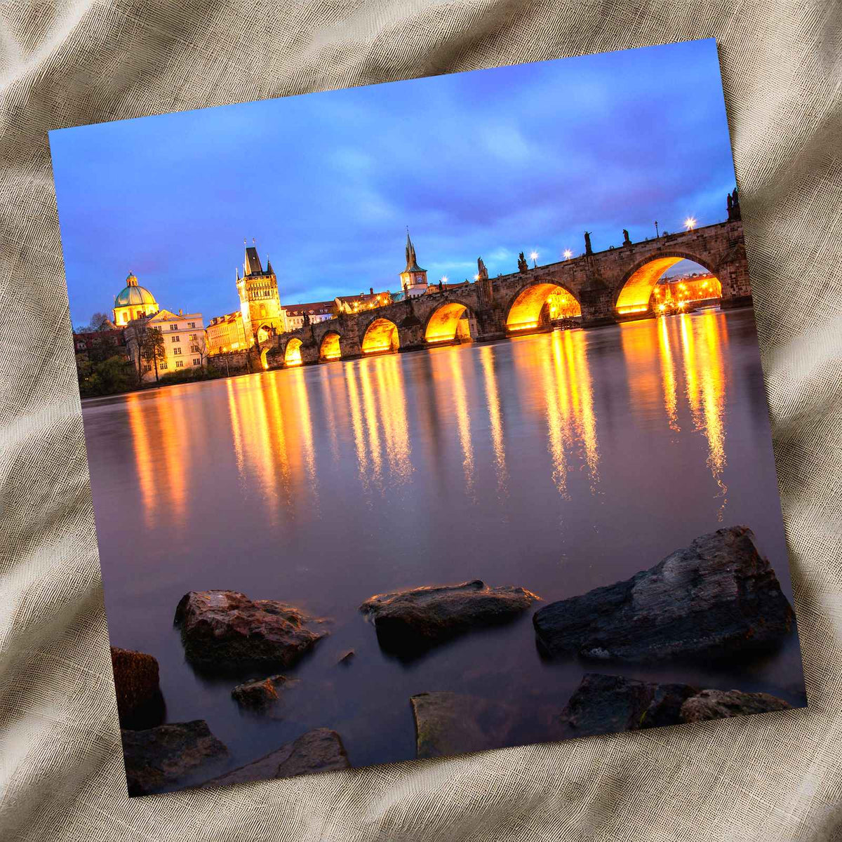 Charles Bridge, Vltava River, Prague Photo Print Wall Decor