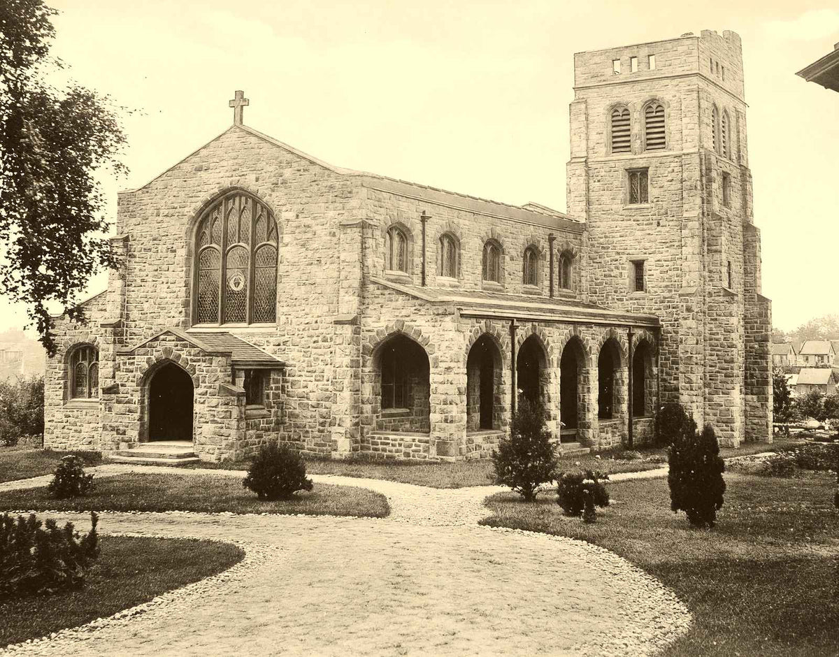 Hill School Chapel, Pottstown, PA in 1904 vintage print