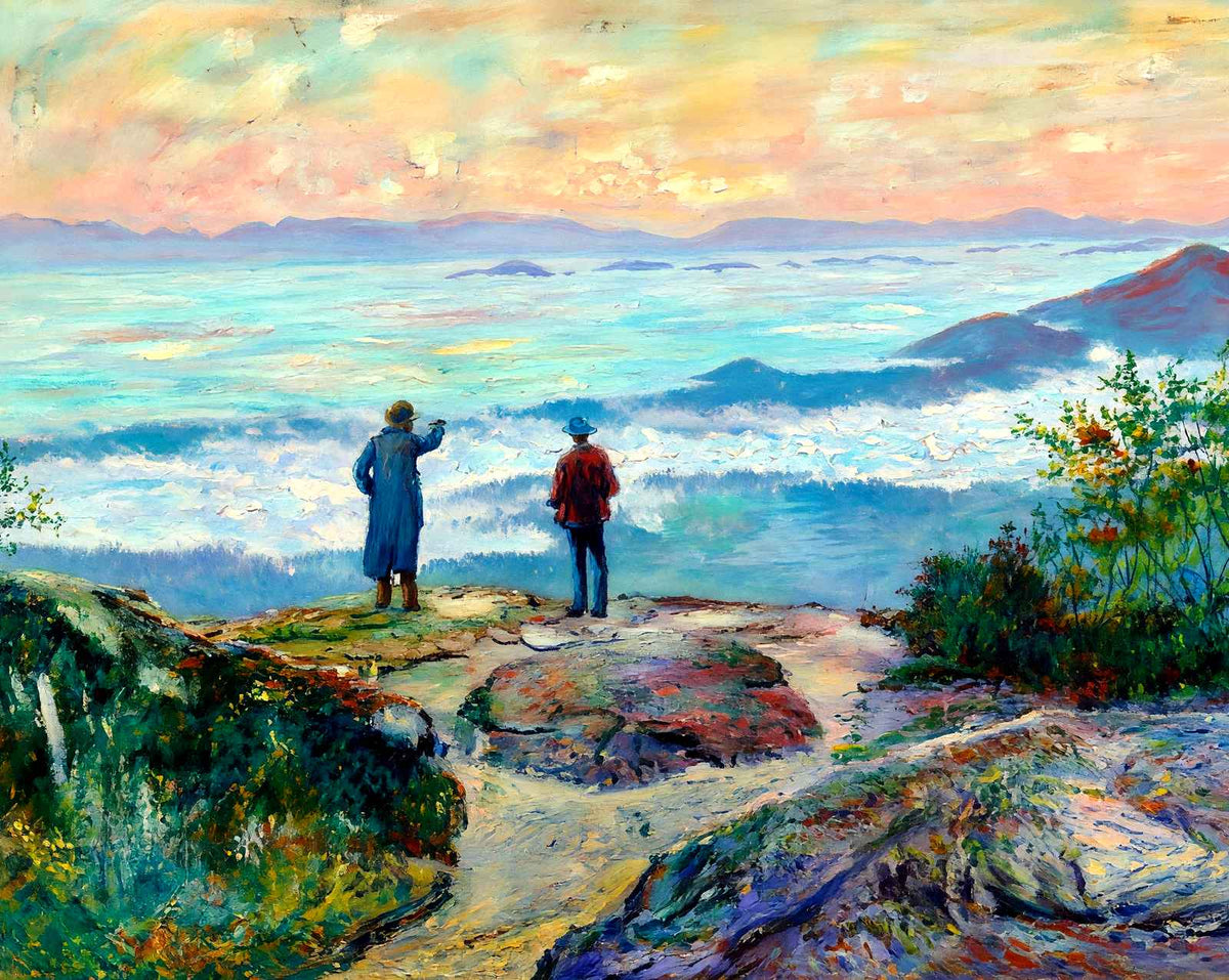 Above the Clouds, Asheville, NC in 1906 art print