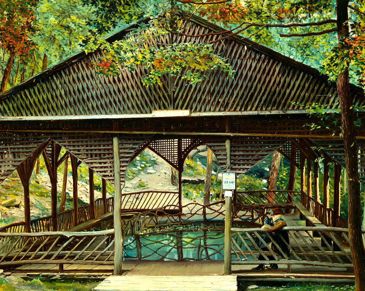 Glen Afton Springs, Pen Mar PA in 1908 art print