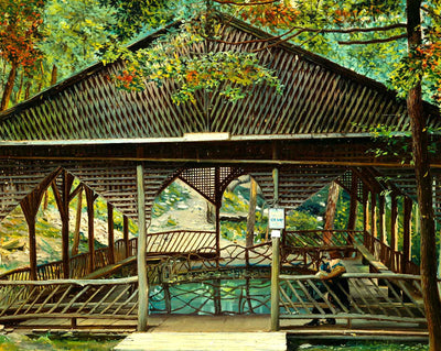 Glen Afton Springs, Pen Mar PA in 1908 art print