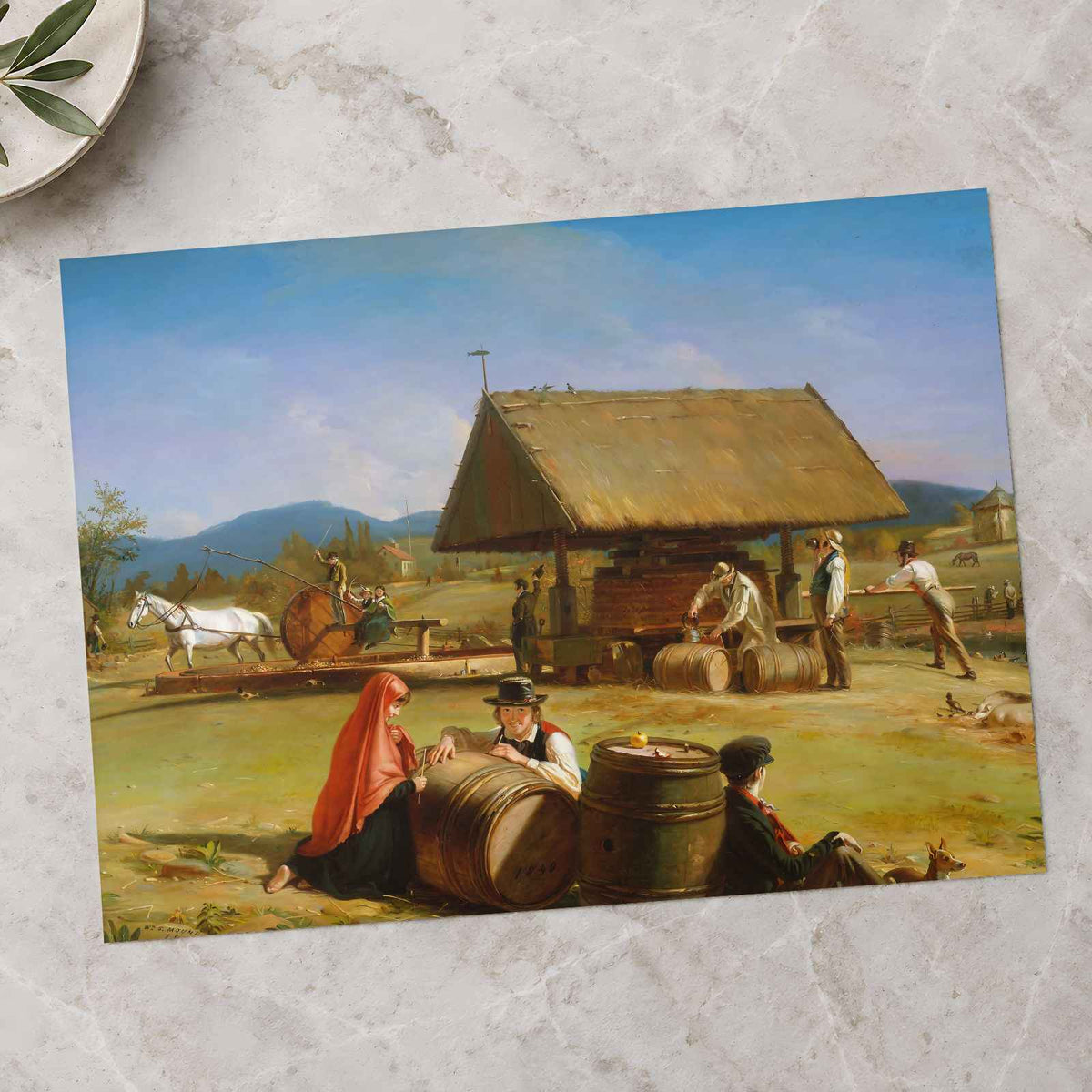 Cider Making fine art print by William Sidney Mount (1840)