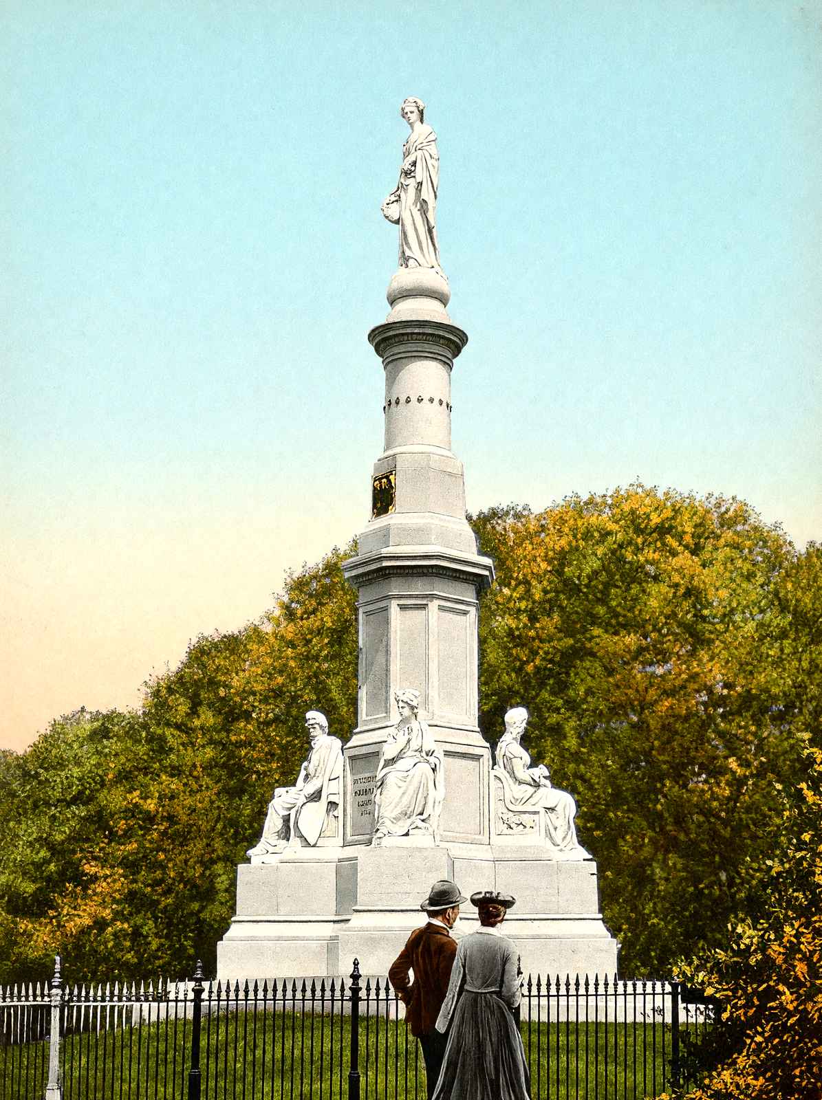 Soldiers Natl Monument, Gettysburg PA in 1906 vintage print