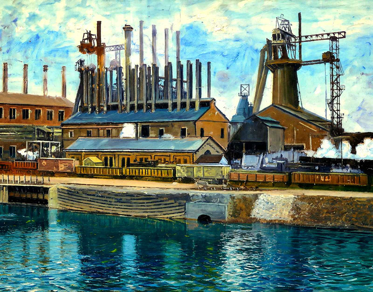 Furnaces Carnegie Steel, New Castle, PA 1906 art print