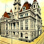 Post Office, Pittsburgh PA in 1906 art print