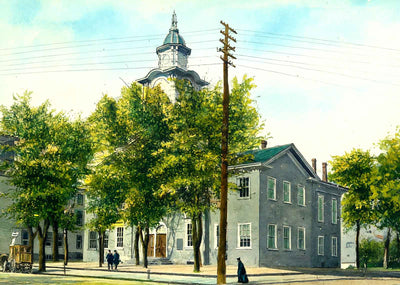 Court House, Allentown, PA in 1907 art print