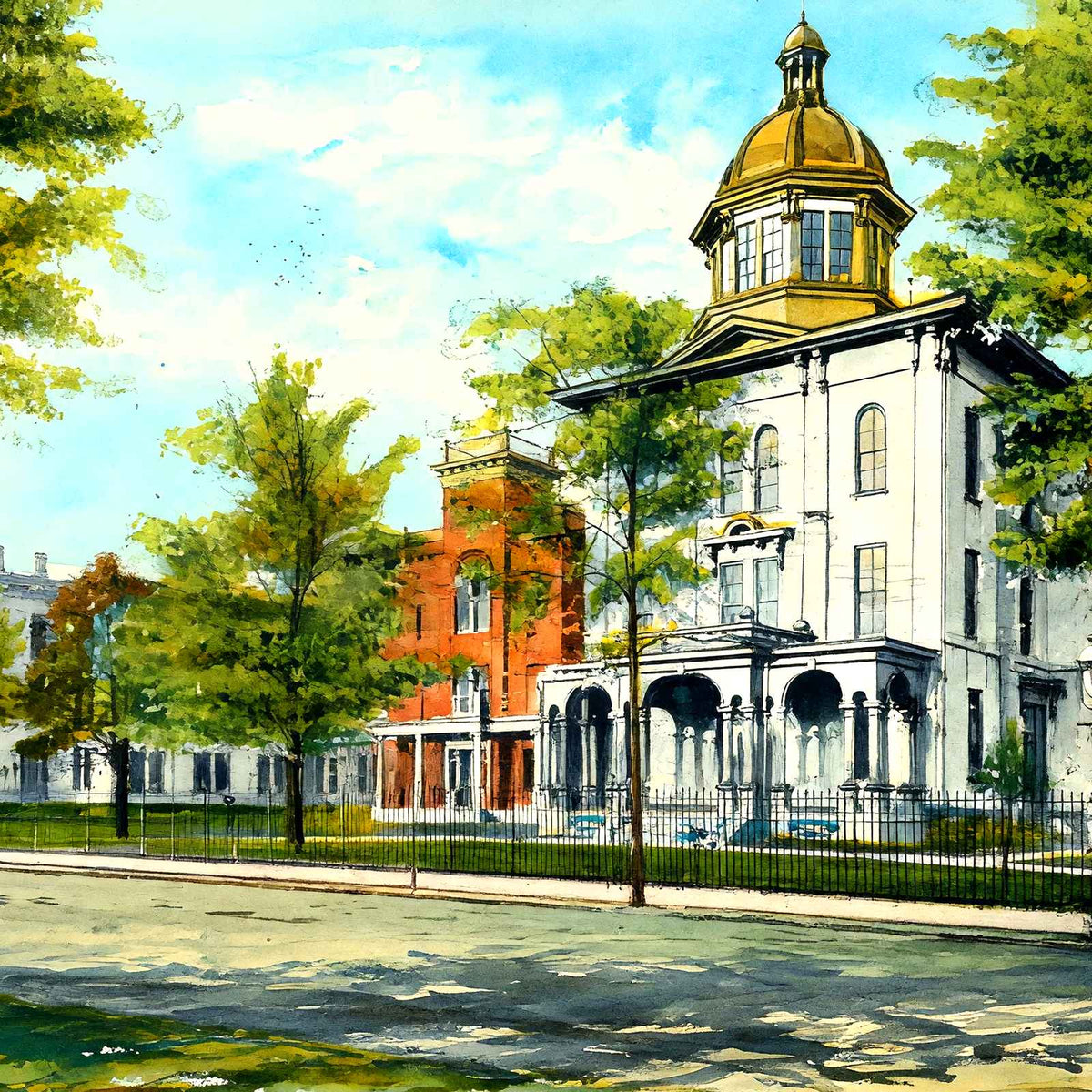 State Normal & Model Schools, Trenton, NJ art print
