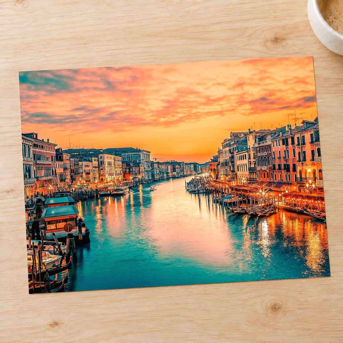 Grand Canal from Rialto Bridge, Venice, Italy Photo Print Wall Decor