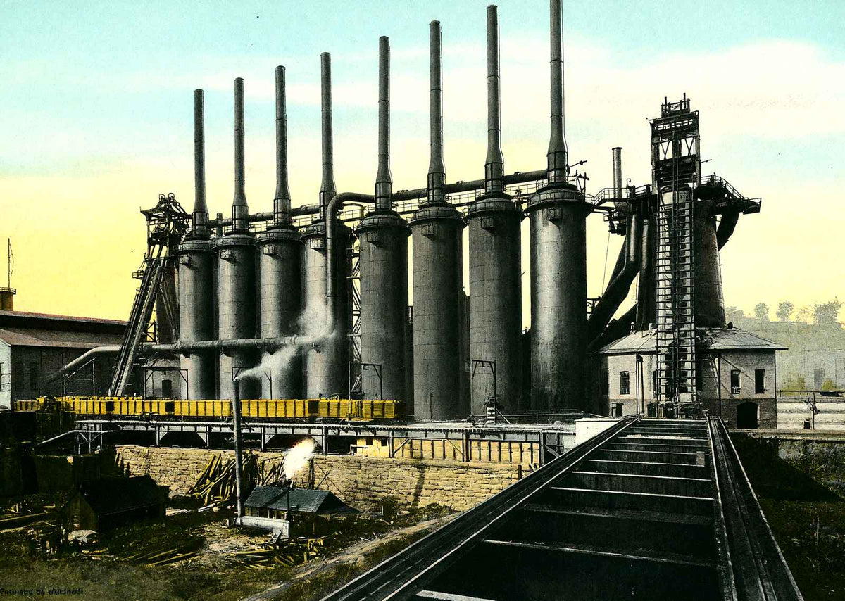 Carrie Furnaces, Rankin PA in 1906 vintage print