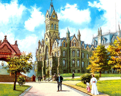 College Hall Univ of Penn, Philadelphia PA vintage print