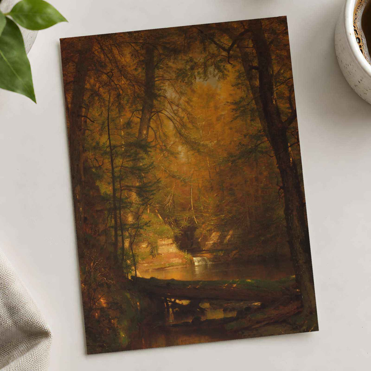 The Trout Pool fine art print by Worthington Whittredge (1870)