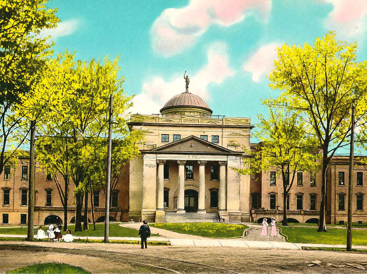 Presbyterian College, Charlotte, NC in 1906 vintage print