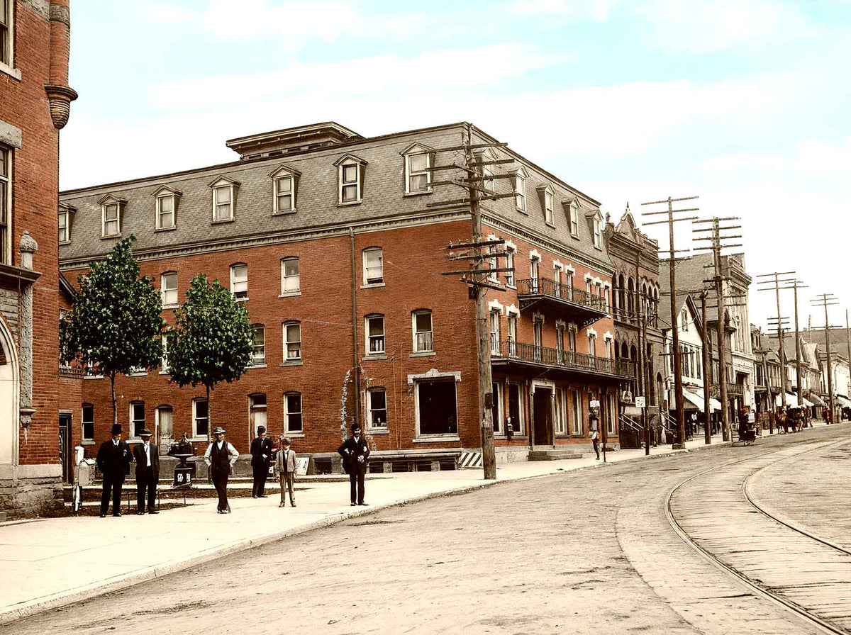 Main Street, Carbondale, PA in 1906 vintage print