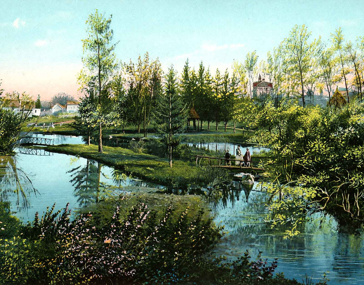 Horeb Spring, Waukesha, WI in 1906 vintage print